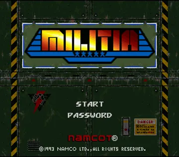 Militia (Japan) screen shot title